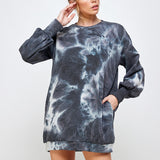 STYLEVAVA french terry knit dress-black