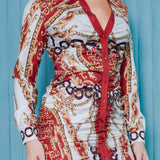 Ruched Button Down Shirt Dress