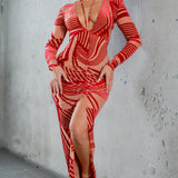 Velvet Burnout Stretch Dress