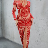Velvet Burnout Stretch Dress