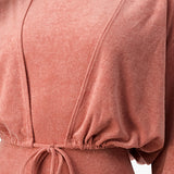 Mock Neck Midi Dress & Cardigan Set