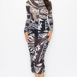 Ruched Midi Dress
