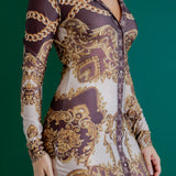 Midi Length Button-Down Dress