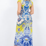 V-neck Wrapping Style Midi Dress