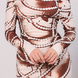 Off-shoulder Long Sleeve Mini Dress