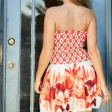 Smocked Tube Bubble Mini Dress
