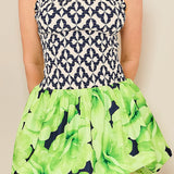Smocked Tube Bubble Mini Dress