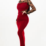 Lace Draped Bodycon Midi Dress