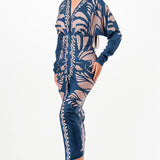 Deep V-neck Pleats Midi Dress
