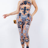 Super High Waist Corset Leggings with Bandeau Set