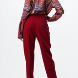 High-Waist Slim Pants