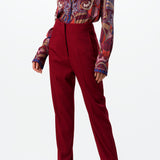 High-Waist Slim Pants