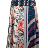 Mix Match Slit Midi Skirt