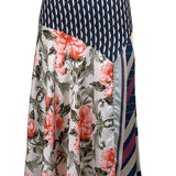 Mix Match Slit Midi Skirt