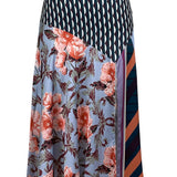 Mix Match Slit Midi Skirt