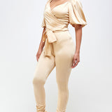 Balloon Sleeve Top & Leggings Set