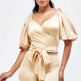 Balloon Sleeve Top & Leggings Set