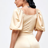 Balloon Sleeve Top & Leggings Set