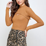 Mock Neck Layered Top