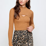 Mock Neck Layered Top
