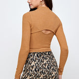 Mock Neck Layered Top