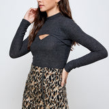 Mock Neck Layered Top