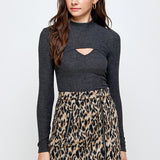 Mock Neck Layered Top