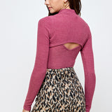 Mock Neck Layered Top