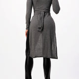 Front Tie Maxi Knit Long Sleeve Top