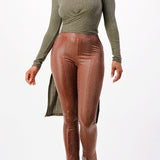 Front Tie Maxi Knit Long Sleeve Top
