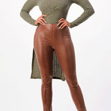 Front Tie Maxi Knit Long Sleeve Top