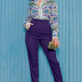 High-Waist Slim Pants