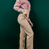 High-Waist Slim Pants