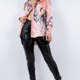 Scarf Printed Silky Blouse
