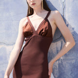 Bustier Ribbed Knit Midi Dress