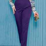 High-Waist Slim Pants