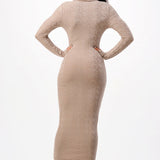 Lapel Collar Midi Dress