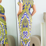 Deep V-neck Pleats Midi Dress