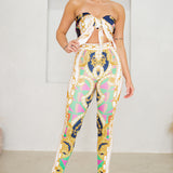 Scarf & Stretched Legging Pants Set