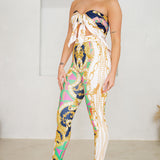Scarf & Stretched Legging Pants Set