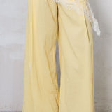 High-waisted wide leg pants