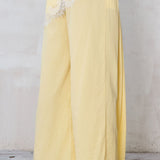 High-waisted wide leg pants