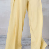 High-waisted wide leg pants