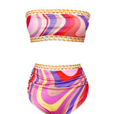 Bandeau Bikini Swimsuit & CoverUp Set