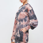 STYLEVAVA French Terry Knit Dress-Mauve