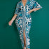 front ruched deep v neck sexy midi dress in green