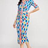 Button Down Short Sleeve Midi Dress