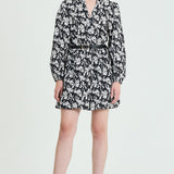 Floral Cotton Mini Dress with Belt