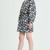 Floral Cotton Mini Dress with Belt