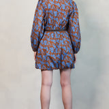 Floral Cotton Mini Dress with Belt